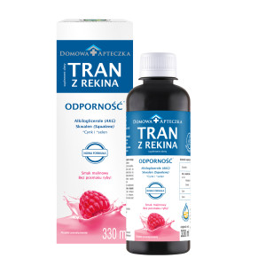 Domowa Apteczka Tran z rekina, płyn, smak malinowym, 330 ml