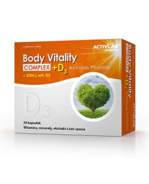 Activlab Pharma, Body Vitality Complex + D3, kapsułki, 30 sztuk