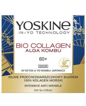 Yoskine Bio Collagen Silnie przeciwzmarszczkowy krem na dzień 60+, 50 ml