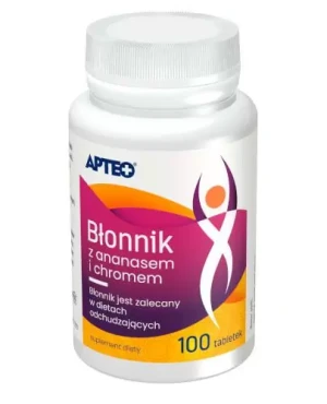 Apteo Błonnik z ananasem i chromem 100 tabletek