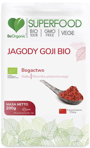 BeOrganic, Jagody Goji Bio, 200 g
