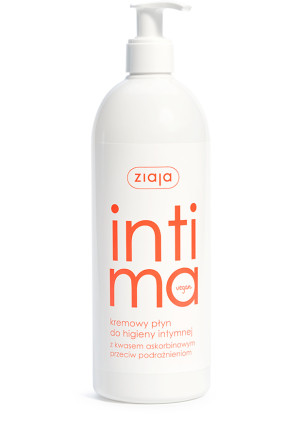 ZIAJA INTIMA Kremowy płyn do higieny intymnej z kwasem askorbinowym - 500 ml
