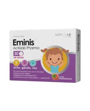 ActivLab Pharma Eminis smak truskawka, tabletki do ssania, 30 sztuk