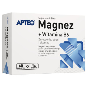 Apteo, Magnez + Witamina B6, tabletki, 60 sztuk