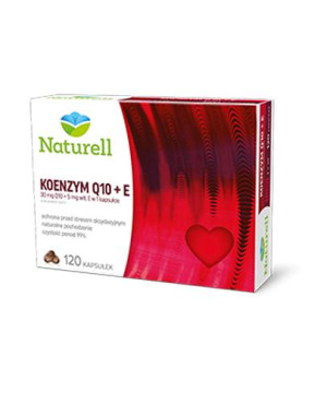 NATURELL KOENZYM Q10 + E, kapsułki, 120 sztuk