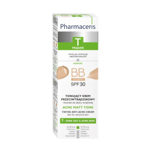 Pharmaceris T Acne Matt Tone, tonujący krem przeciwtrądzikowy BB SPF 30 01 Light, 30 ml