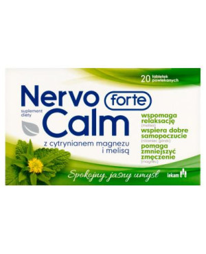 NervoCalm Forte z cytrynianem magnezu 20 tabletek powlekanych