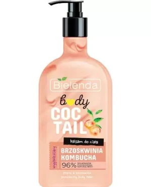 Bielenda Body Coctail wygładzający balsam do ciała brzoskwinia + kombucha 400 ml