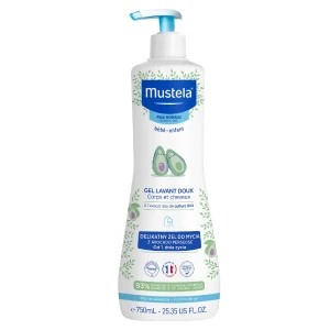 Mustela, delikatny żel do mycia ciała i włosów, od 1. dnia życia, 750ml