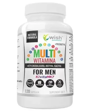 Wish Multiwitamina Complex Men + Prebiotyk witaminy dla mężczyzn 120 kapsułek