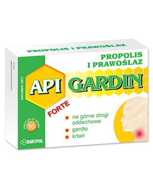 Api Gardin Forte Propolis i Prawoślaz, 16 pastylek