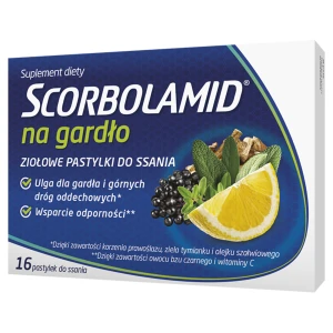 SCORBOLAMID NA GARDŁO, 16 pastylek