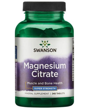 Swanson Cytrynian Magnezu, tabletki, 240 sztuk