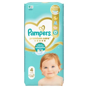 Pampers Pieluchy Premium Care rozmiar 4, 52 sztuki pieluszek
