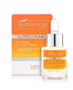 Bielenda Professional SupremeLab Energy Boost 5% olejowe Tetra-Vit C serum 15 ml