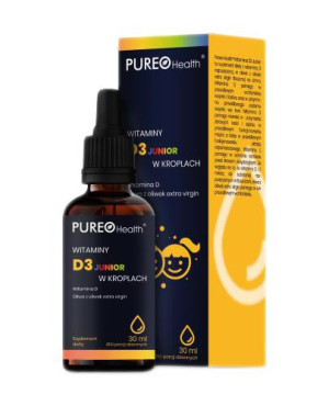 Pureo Health Witamina D3 Junior w kroplach, 30 ml cena, opinie, dawkowanie
