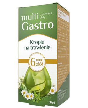 Multi Gastro, krople, na trawienie, 30 ml