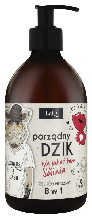 LaQ, żel pod prysznic Dzikus z Lasu Porządny dzik, 500 ml