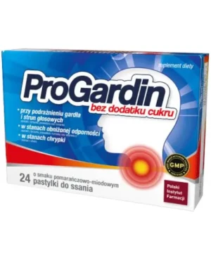 Progardin bez dodatku cukru 24 pastylki do ssania
