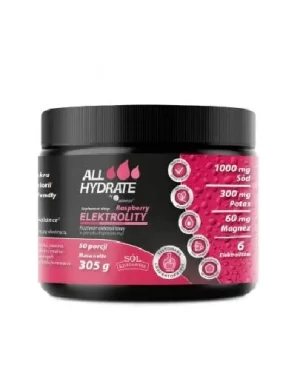 Aliness AllHydrate, Elektrolity raspberry, 305 g
