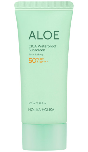 Holika Holika Aloe Cica Waterproof Sunscreen wodoodporny, przeciwsłoneczny żel do twarzy i ciała SPF50, 100 ml