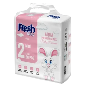 Fresh Baby Aqua Premium 2 Mini, pieluszki, 28 sztuk