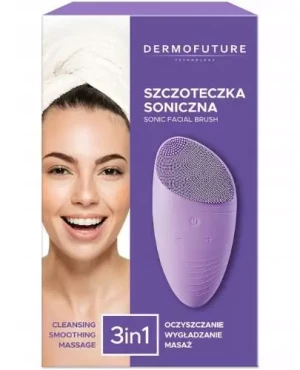 DermoFuture, szczoteczka soniczna do oczyszczania twarzy kolor fioletowy, 1 sztuka