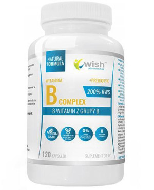 Wish Witamina B Complex 200% RWS + Prebiotyk, kapsułki, 120 sztuk