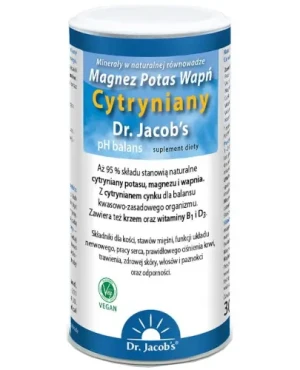 Dr Jacobs Magnez Potas Wapń Cytryniany proszek 300 g