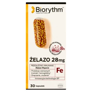 Biorythm Żelazo 28 mg, 30 kapsułek