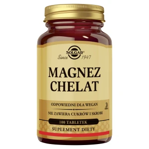 Solgar Magnez Chelat, tabletki, 100 sztuk