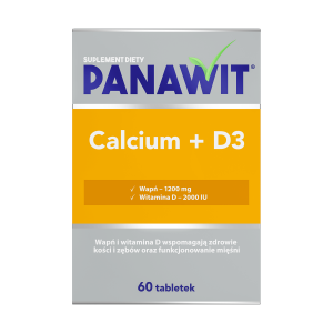 Panawit Calcium + D3, tabletki, 60 sztuk