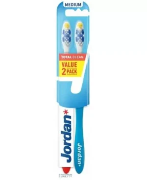 Jordan Total Clean Medium szczotka do zębów średnia 2 sztuki