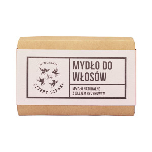 Mydlarnia Cztery Szpaki, Mydło do włosów, mydło naturalne z olejem rycynowym, 110 g