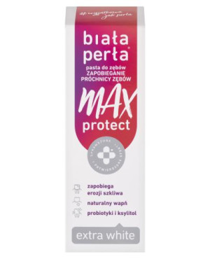 Biała Perła Max Protect, Pasta do zębów, zapobieganie próchnicy, 75 ml