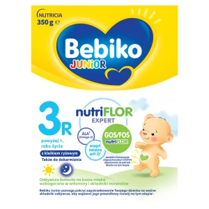 Bebiko 3R Junior, mleko w proszku z kleikiem ryżowym dla dzieci po 1 roku życia, 350 g