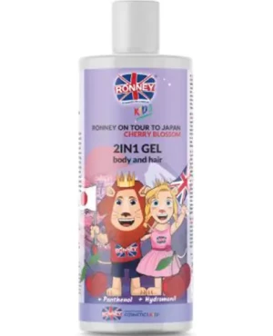 Ronney Kids delikatny żel do mycia ciała i włosów 2w1 o zapachu wiśniowym 300 ml