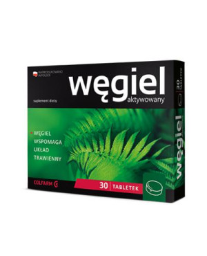 COLFARM Węgiel aktywowany, tabletki, 30 sztuk