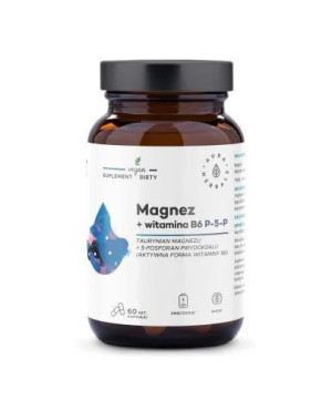 Aura Herbals Magnez + Witamina B6 P-5-P, 60 kapsułek