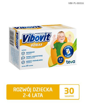 Vibovit Bobas smak waniliowy, saszetki, 30 sztuk