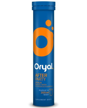 Oryal After Party smak pomarańczowy, tabletki musujące, 18 sztuk