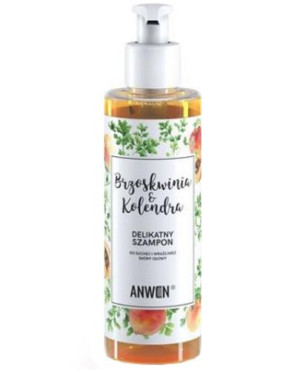 Anwen Brzoskwinia & Kolendra, Delikatny szampon do suchej i wrażliwej skóry głowy, 200 ml