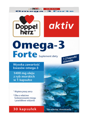 Doppelherz Aktiv Omega 3 Forte, kapsułki, 30 sztuk
