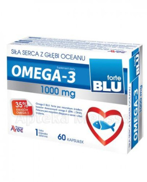 AVEC PHARMA Omega 3 blu forte 1000 mg - 60 kaps. - cena, opinie, wskazania