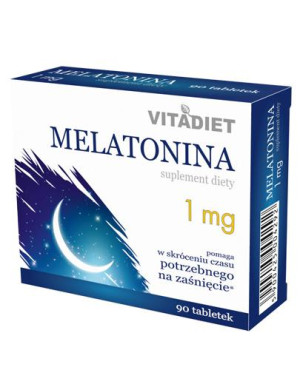 VITADIET Melatonina 1 mg, tabletki, 90 sztuk