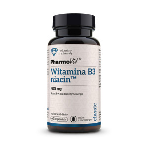 PharmoVit Witamina B3 500 mg - 60 kaps. - cena, opinie, właściwości
