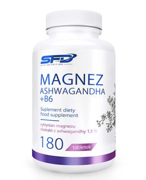 SFD, Magnez Ashwagandha + B6, tabletki, 180 sztuk