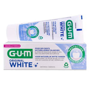 Sunstar, Gum Original White, Pasta do zębów, dla naturalnie białych zębów, 75 ml