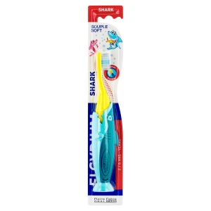 ELGYDIUM Pocket KIDS Shark - podróżna szczoteczka do zębów dla dzieci - 1 sztuka