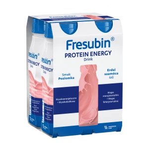 Fresubin, Protein Energy drink o smaku poziomkowym, 4 x 200 ml